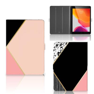 iPad 10.2 2019 | iPad 10.2 2020 | 10.2 2021 Tablet Beschermhoes Zwart Roze Vormen