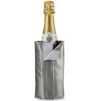 Kinvara Wijnflessen koeler/koelhoud hoesje - voor flessen - wijn/water/champagne - 18 cm - Koelelementen - thumbnail