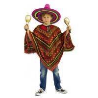 Faram Party Mexicaanse verkleedkleding - poncho - voor kinderen - one size - gekleurd