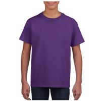 Paars basic t-shirt met ronde hals - voor kinderen - katoen - 145 grams