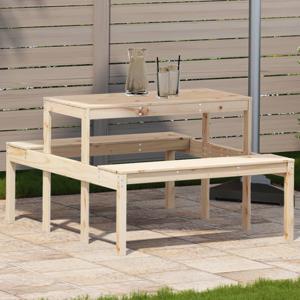 Picknicktafel 110x134x75 cm massief grenenhout