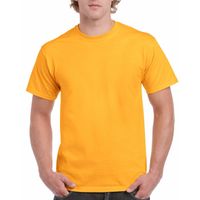 Donkergeel katoenen shirt voor volwassenen 2XL (44/56)  -