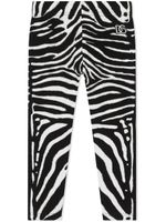 Dolce & Gabbana Kids legging Interlock à imprimé zèbre - Blanc