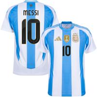 Argentinië Shirt Thuis 2024-2025 + Messi 10 - thumbnail