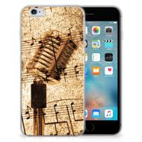 Apple iPhone 6 | 6s | Siliconen hoesje | met foto Bladmuziek