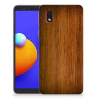 Samsung Galaxy A01 Core Bumper Hoesje Donker Hout