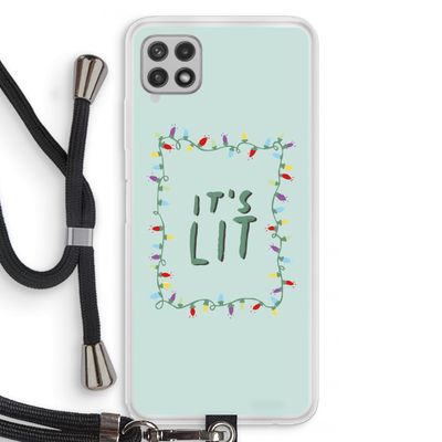 It's Lit: Samsung Galaxy A22 4G Transparant Hoesje met koord