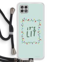 It's Lit: Samsung Galaxy A22 4G Transparant Hoesje met koord