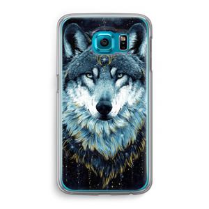 Darkness Wolf: Samsung Galaxy S6 Transparant Hoesje