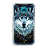 Darkness Wolf: Samsung Galaxy S6 Transparant Hoesje - thumbnail