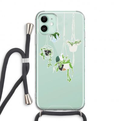 Hang In There: iPhone 11 Transparant Hoesje met koord