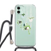 Hang In There: iPhone 11 Transparant Hoesje met koord