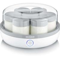 SEVERIN JG 3518 Yourtiere 7 potten van elk 150 ml, praktisch en compact, 100% BPA-vrij, memogradatie, kabelhaspel, 13 W