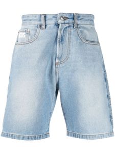 GCDS short en jean à patch logo - Bleu