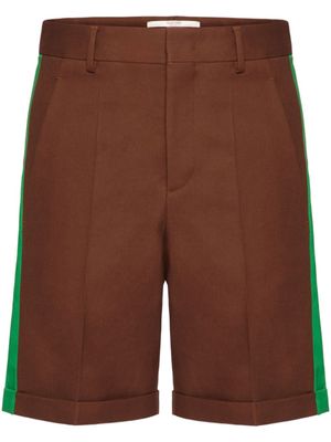 Valentino Garavani short à bords rayés - Marron