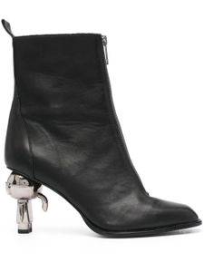 Karl Lagerfeld bottines en cuir à talon Ikonik - Noir