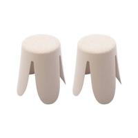 sweeek - Set van 2 stapelkrukken, Ø30 | 44 x H46cm sweeek - Set van 2 stapelkrukken, Ø30 | 44 x H46cm