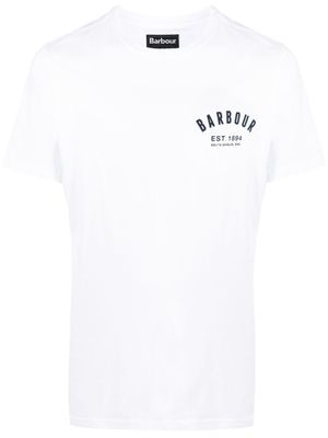 Barbour t-shirt à logo imprimé - Blanc