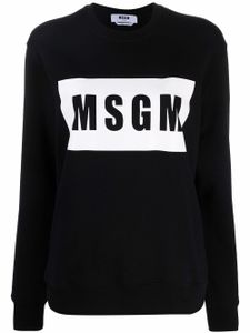 MSGM sweat à logo imprimé - Noir