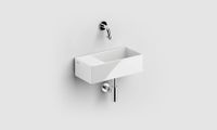 Clou New Flush 3 keramische fontein 35cm zonder kraangat links wit glans - thumbnail
