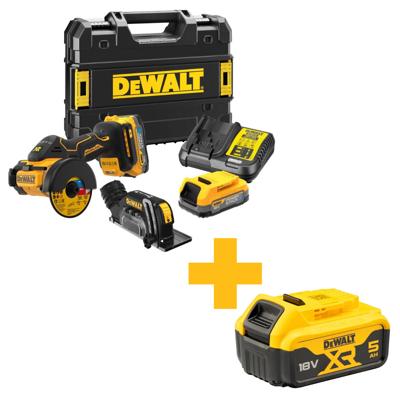 DeWALT DCS438E2T Accu slijpmachine 76mm 18V XR 1.7Ah POWERSTACK in TSTAK