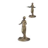 A CAST IRON ART NOUVEAU PENHOLDER A CAST IRON ART NOUVEAU PENHOLDER