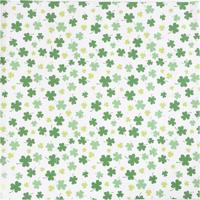 Inpakpapier, Groene klaver, B: 50 cm, 80 gr, 100 m/ 1 rol