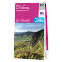 Wandelkaart - Topografische kaart 100 Landranger Malton & Pickering, Helmsley & Easingwold | Ordnance Survey - thumbnail