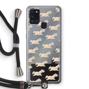 Ponys: Samsung Galaxy A21s Transparant Hoesje met koord