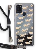 Ponys: Samsung Galaxy A21s Transparant Hoesje met koord