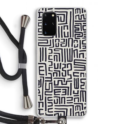 Moroccan Print: Samsung Galaxy S20 Plus Transparant Hoesje met koord