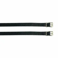 Sporenriemen nylon met gespsluiting zwart