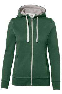 HAKRO Regular Fit Dames Jas met capuchon groen, Effen