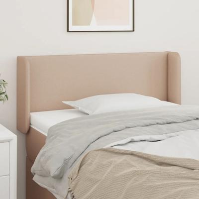 Hoofdbord met randen 83x16x78/88 cm kunstleer cappuccinokleur