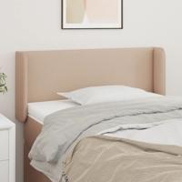 Hoofdbord met randen 83x16x78/88 cm kunstleer cappuccinokleur