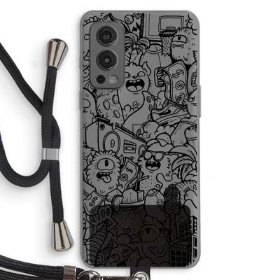 Vexx Black City : OnePlus Nord 2 5G Transparant Hoesje met koord