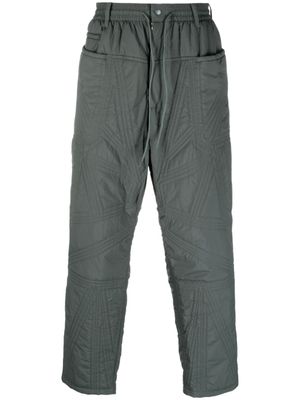 Y-3 pantalon matelassé à lien de resserrage - Vert