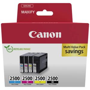 Canon Inktcartridge PGI-2500 BK/C/M/Y Multipack Origineel Combipack Zwart, Cyaan, Magenta, Geel 9290B006