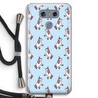 Eenhoorns overal: LG G6 Transparant Hoesje met koord