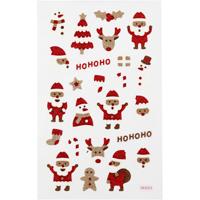 Creativ Company Glitter stickers, kerstmannen, vel 10x16 cm, 1 vel