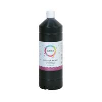 Plakkaatverf qrea zwart 1000ml