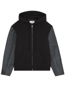 MM6 Maison Margiela veste zippée à capuche - Noir