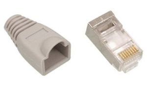 Bulk TEL-0095 kabel-connector RJ45 Grijs, Transparant