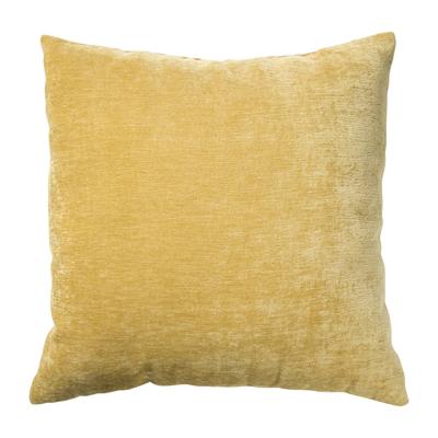 Kussen chenille - geel - 45x45 cm