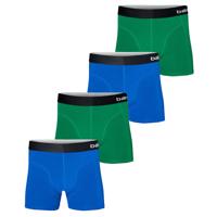 Apollo Boxershorts Heren Bamboo Basic Blue / Green 4-pack-M Apollo Boxershorts Heren Bamboo Basic Blue / Green 4-pack-M