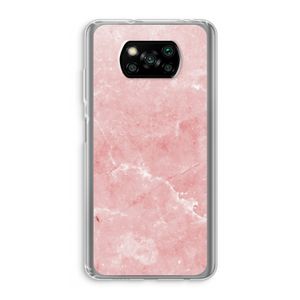 Roze marmer: Xiaomi Poco X3 Pro Transparant Hoesje