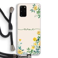 Gele bloemen: Samsung Galaxy S20 Plus Transparant Hoesje met koord Gele bloemen: Samsung Galaxy S20 Plus Transparant Hoesje met koord