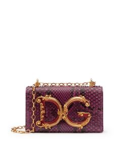 Dolce & Gabbana sac à bandoulière à plaque DG - Rose