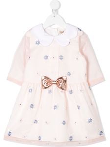 Hucklebones London robe brodée à col festonné - Rose