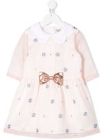 Hucklebones London robe brodée à col festonné - Rose